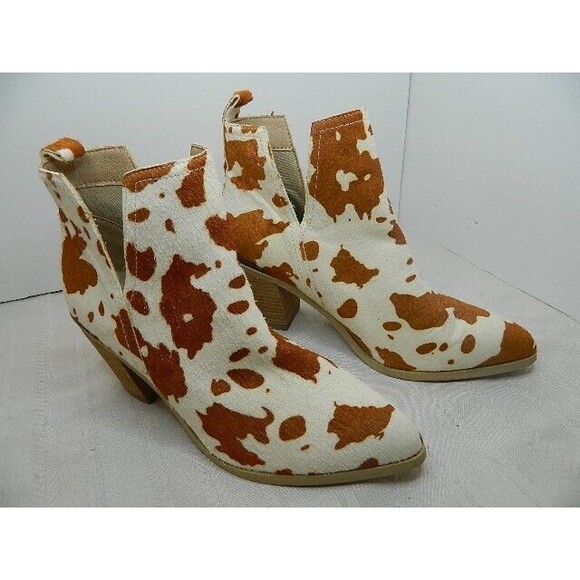 Very Volatile Cowhide Ankle Boot Womens Size 9 w/3" Heel - Picture 1 of 12